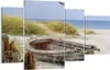 Bild auf Leinwand - Leinwandbild - 4 Teile - Strand Möwen Produktbild-Vorschau 1