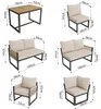 Flieks Gartenlounge-Set Gartenmöbelsets 7-tlg., Gartensofa Produktbild-Vorschau 7