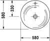 Duravit Duravit Möbelwaschtisch STARCK 1 m ÜL HLB d= 580mm Produktbild-Vorschau 2