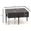 WOHNLING Couchtisch 64x64x35 cm Steinoptik / Metall Produktbild-Vorschau 3