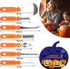 Halloween Kürbis Schnitzset 7-teilig mit 6 Schablonen Produktbild-Vorschau 2