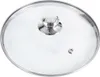 A clear glass pot lid with a silver handle and a small steam vent. Náhled obrázku produktu