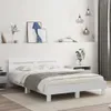 Rám postele s čelem LED osvětlení bílý 140x200 cm Náhled obrázku produktu 2