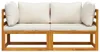 vidaXL Modulare Ecksofas 2 Stk. mit Auflagen Cremeweiß Produktbild-Vorschau 5