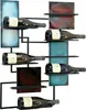 A modern metal wine rack holding eight bottles, mounted on a white background. Náhled obrázku produktu