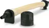A product shot of a spare hose for a BAYROL Automatic system, with a separate black nut in the foreground. Produktbild-Vorschau