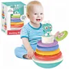 Lernpyramide Baby Spielzeug Stapelturm Sortierwürfel Rassel Produktbild-Vorschau 1