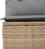 vidaXL 9-tlg. Garten-Sofagarnitur mit Kissen Beige Poly Produktbild-Vorschau 7