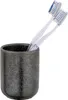 WENKO Zahnputzbecher RUFINA DH 7.50x9.50 cm grau Produktbild-Vorschau 2