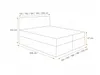 A diagram of a boxspring bed with dimensions indicated by lines and text. Náhled obrázku produktu