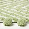 HOMESCAPES Badteppich grün mit Zickzack-Muster - Badematte Produktbild-Vorschau 3