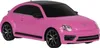 A pink Volkswagen Beetle toy car with a black roof is shown against a white background. Náhled obrázku produktu