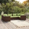 The Living Store 6-tlg. Garten-Lounge-Set mit Auflagen Poly Produktbild-Vorschau 2