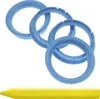 4X Zentrierringe 70,0 x 57,1 mm Hellblau Felgen Ringe + 1x Produktbild-Vorschau 1