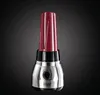 A Russell Hobbs blender with a red smoothie in the blending cup, set against a dark gray background. Produktbild-Vorschau