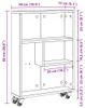 vidaXL Úložný vozík úzky betónový sivý 48x13x68 cm materiál Náhľad obrázku produktu 8
