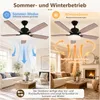 Ventilatore a soffitto da 132 cm con illuminazione e Anteprima dell’immagine prodotto 6