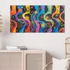 DEQORI Hybrid Leinwand Bild 100x50 cm 'Klangwellenfarben' Produktbild-Vorschau 4