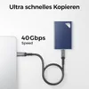 deleyCON 2m USB-C Kabel 40Gbps 240W USB 4.0 Ladekabel Produktbild-Vorschau 3