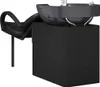 vidaXL Chaise de salon de coiffure noire 136 x 60 x 92 cm Voir les images du produit 6