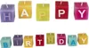 OOTB Barevný blok svíček s nápisem Happy Birthday Náhled obrázku produktu 3