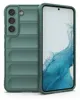 A green phone case is shown next to a smartphone. Produktbild-Vorschau