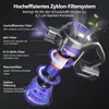Diagram showing the multi-stage filtration system of a cordless vacuum cleaner. Produktbild-Vorschau