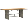 vidaXL 7-tlg. Garten-Essgruppe mit Kissen Grau Poly Rattan Produktbild-Vorschau 4