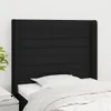 vidaXL Kopfteil mit Ohren Schwarz 83x16x118/128 cm Stoff -  Produktbild-Vorschau 2