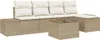 Maison Exclusive - Garten-Sofa-Set mit Kissen 5 pcs Beige Produktbild-Vorschau 2