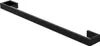 A black metal towel bar with square ends, shown against a white background. Produktbild-Vorschau