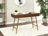 A modern desk in a home office setting, with a plant and artwork in the background. Voir les images du produit