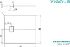 VIGOUR V3 flache Duschwanne Mineralguss mit Ablaufabdeckung Produktbild-Vorschau 4