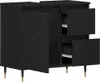 Eleganter Möbel Badezimmerschrank mit Tür Schwarz Produktbild-Vorschau 4