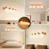 ZMH reflektor sufitowy 4 płomienie lampa sufitowa drewno - Podgląd zdjęcia produktu 7
