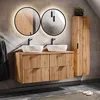 Doppelwaschtisch 120.8cm Adriel mit 4 Schubladen, Produktbild-Vorschau 5