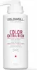 A white bottle of Goldwell Dualsenses Color Extra Rich hair mask with a pump dispenser. Produktbild-Vorschau