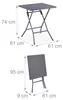 Relaxdays Balkonmöbel Set, 3-teilig, 1 Tisch & 2 Stühle, Produktbild-Vorschau 6
