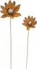 2x fiches de jardin "fleur" en métal avec finition rouille, Voir les images du produit 2
