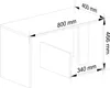 AKORD Furniture Factory SPKPPAUBIA001, Weiß, 400 mm, 450 Produktbild-Vorschau 3