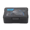 A black plastic box containing a gaming mouse packaging. Produktbild-Vorschau