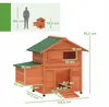 PawHut Hühnerstall 113,5x67,5x95,5 cm Hühnerhaus aus Holz Produktbild-Vorschau 3