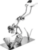 A metal sculpture of a diver with a shell and plants. Podgląd zdjęcia produktu