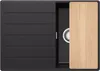 PRIMAGRAN Spülbecken Schwarz 70x50cm, Granitspüle 1 Becken Produktbild-Vorschau 1