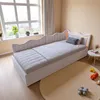 UnboxG Polsterbett 90×200 cm in Beige, Samtstoff – Kinder- Produktbild-Vorschau 1