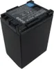 A black camcorder battery pack with labels indicating its specifications and warnings. Náhled obrázku produktu