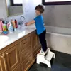 Kids Helper Tritthocker Weiß Kindertreppe Bad 2 Stufen Produktbild-Vorschau 6