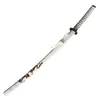 Katana decorativa in bambù, bianca, con drago e fodero Anteprima dell’immagine prodotto 3