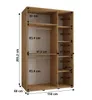 Kleiderschrank YVONA 13 - 150/60 cm, schwarz/gold Produktbild-Vorschau 4