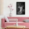 MuchoWow® MuchoWow® Gerahmtes Poster Tierprofil Hirsche in Produktbild-Vorschau 6